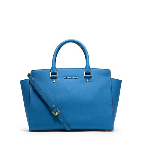 michael kors selma tote bag blue|michael kors selma medium.